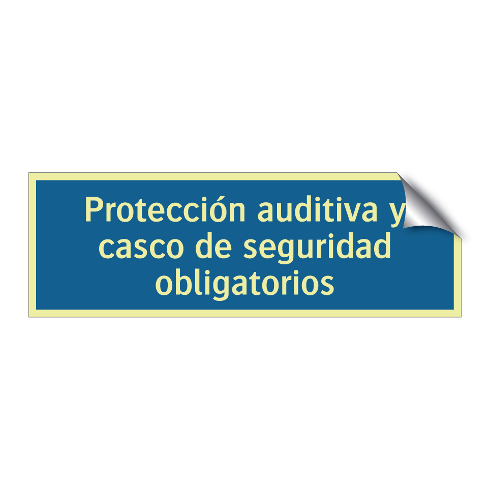 Protección auditiva y casco de seguridad obligatorios