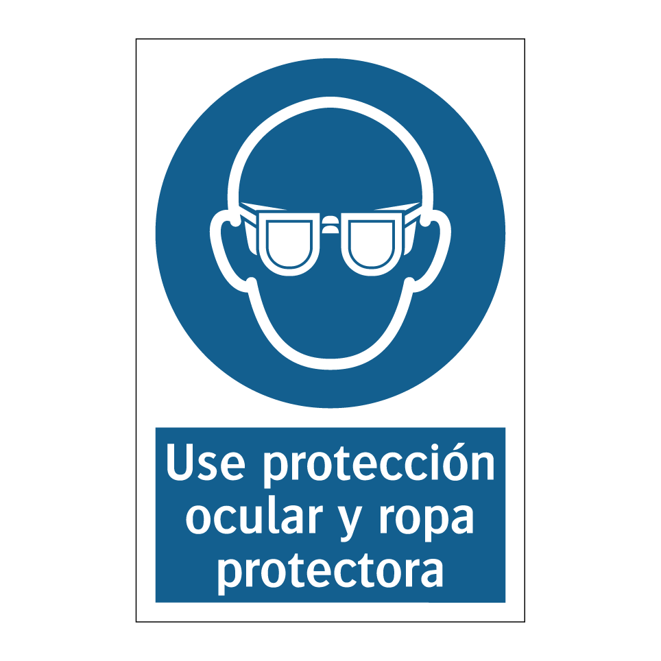 Use protección ocular y ropa protectora