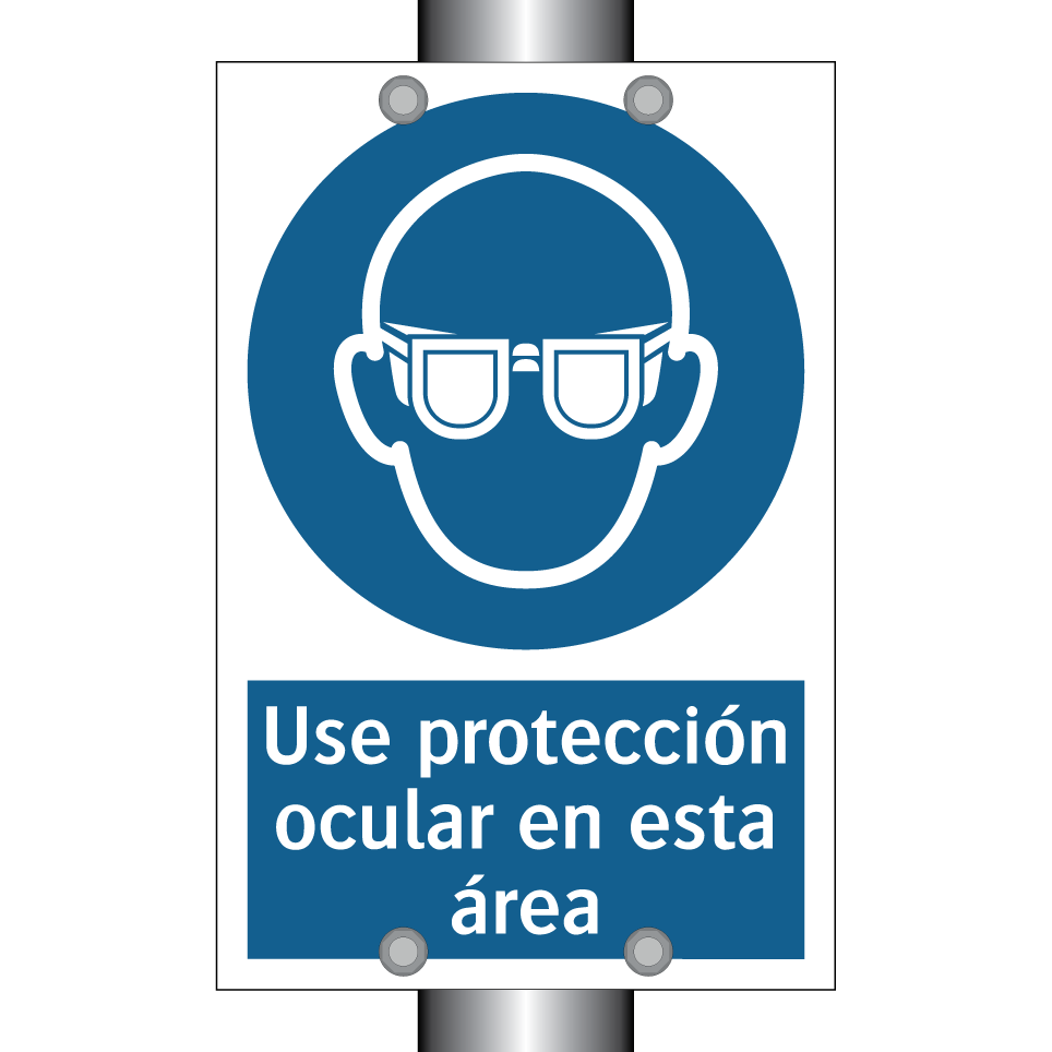 Use protección ocular en esta área