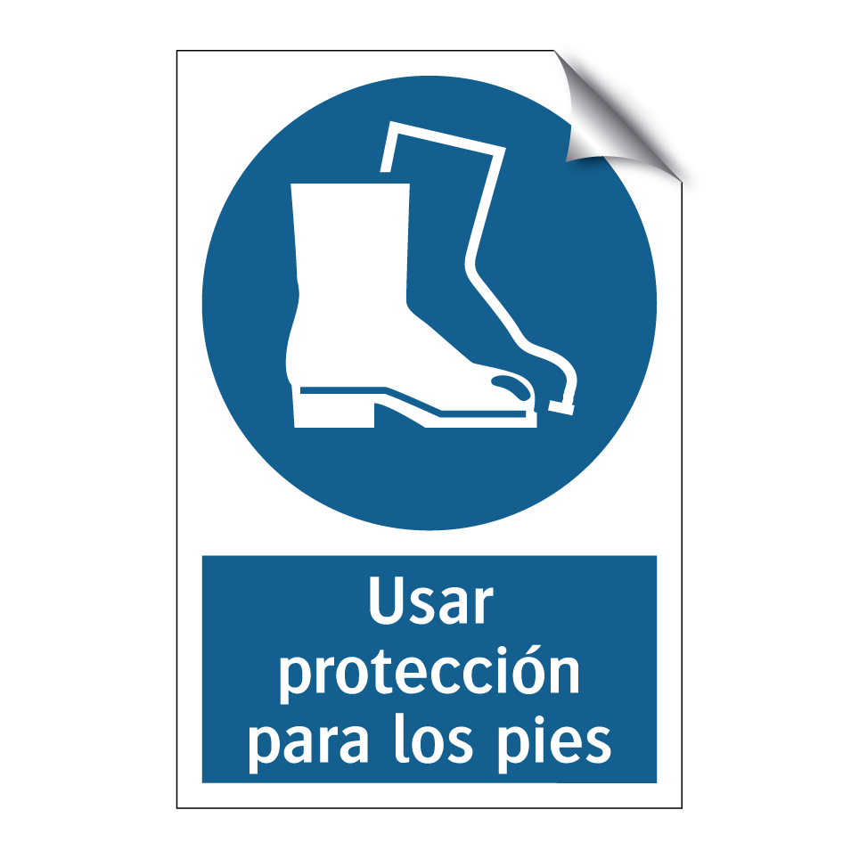 Usar protección para los pies