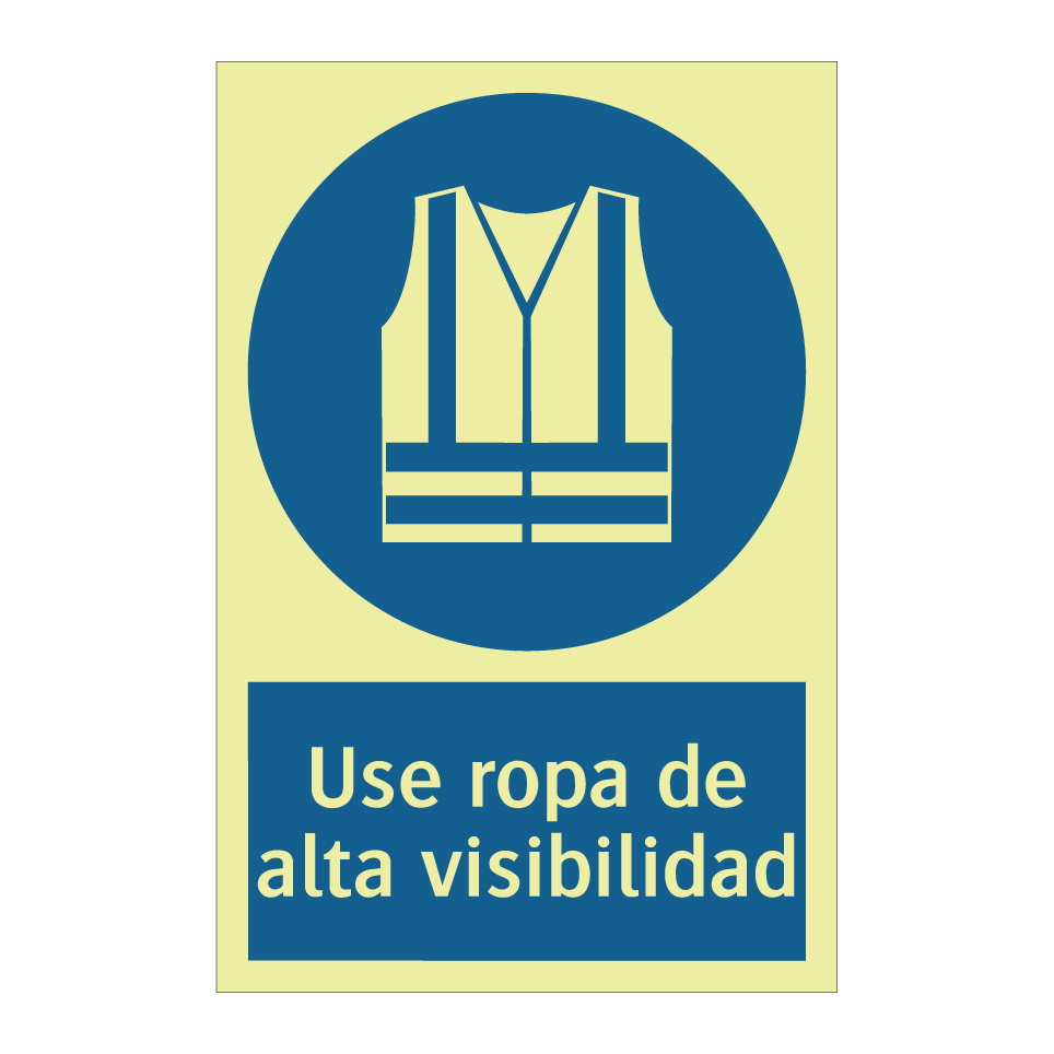Use ropa de alta visibilidad