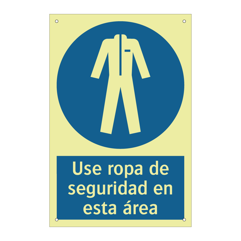 Use ropa de seguridad en esta área