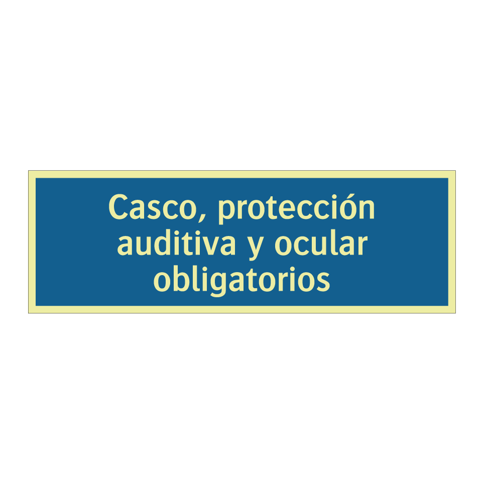 Casco, protección auditiva y ocular obligatorios