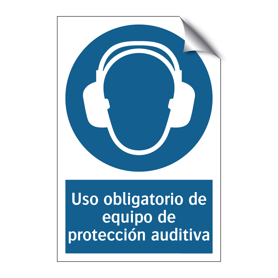 Uso obligatorio de equipo de protección auditiva