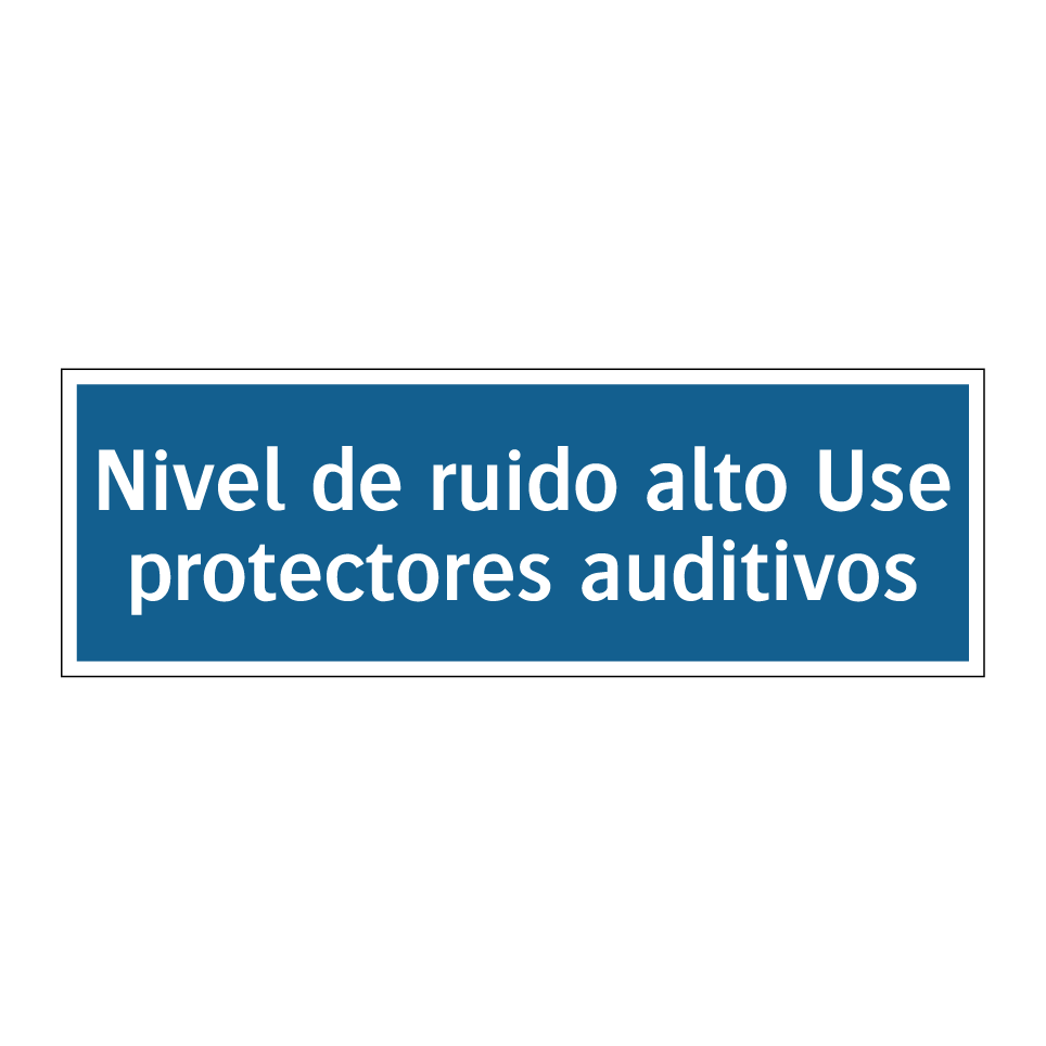 Nivel de ruido alto Use protectores auditivos