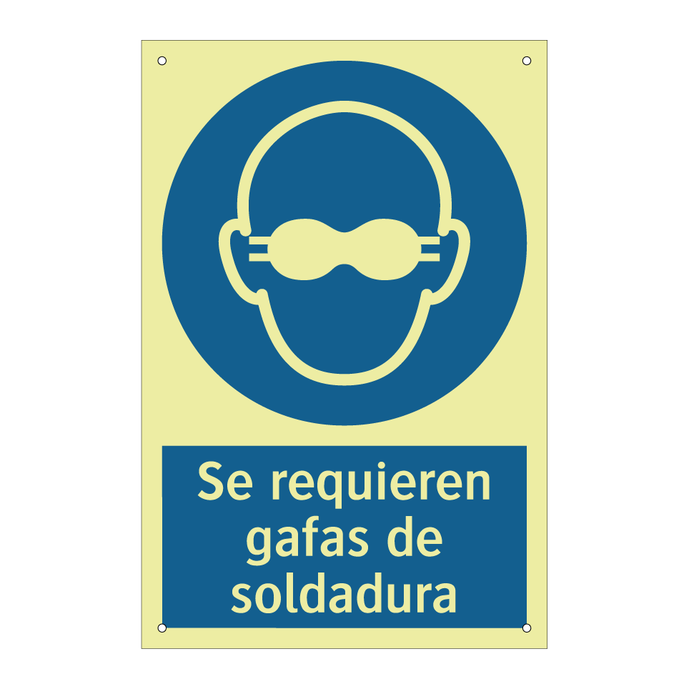 Se requieren gafas de soldadura