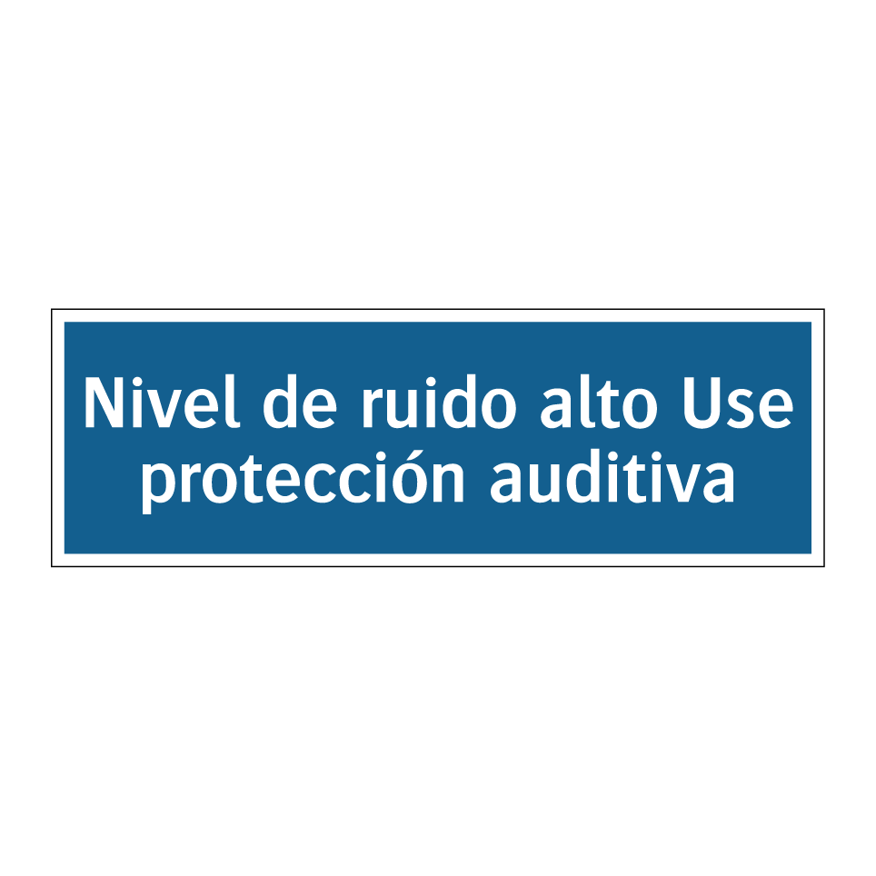 Nivel de ruido alto Use protección auditiva