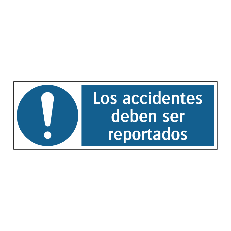 Los accidentes deben ser reportados