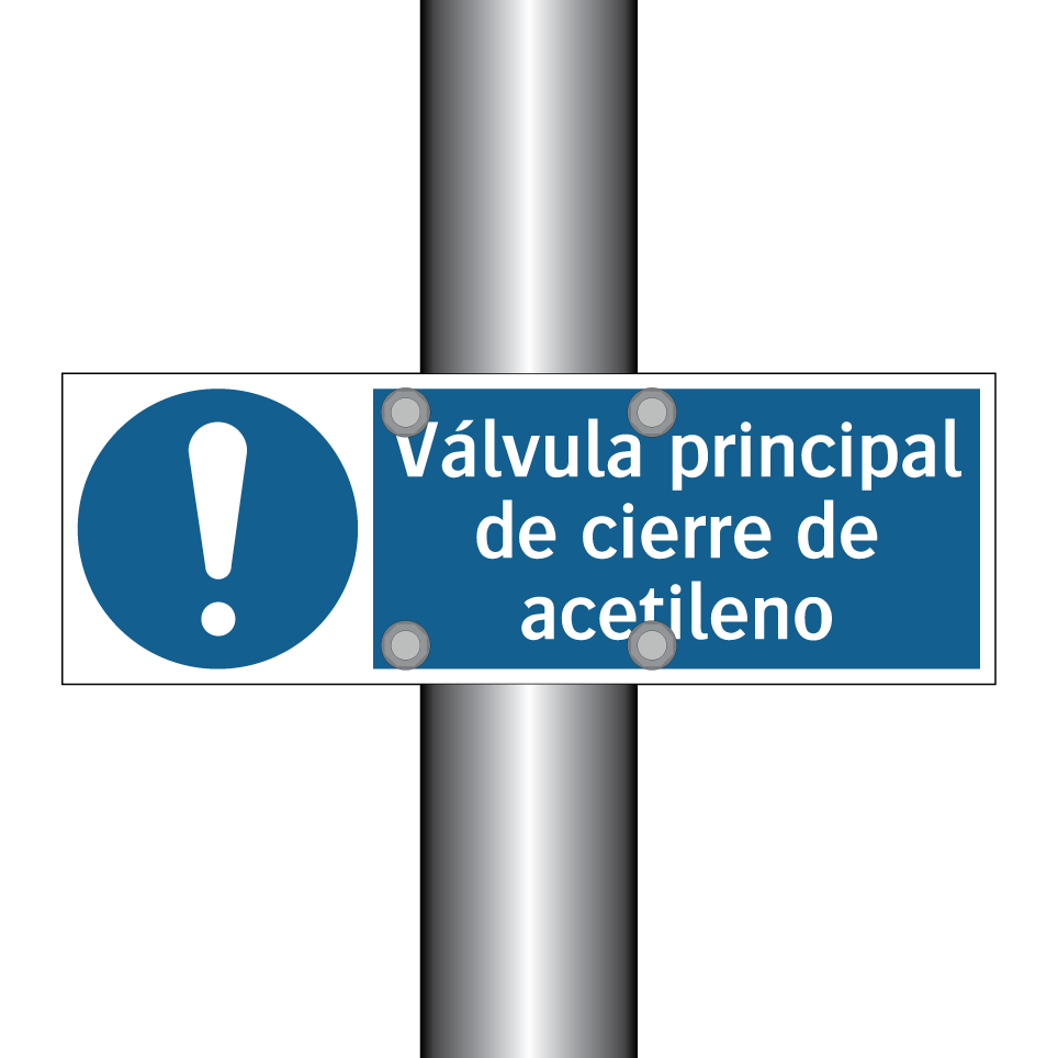 Válvula principal de cierre de acetileno