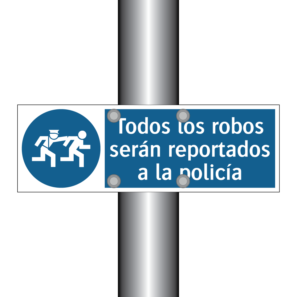 Todos los robos serán reportados a la policía