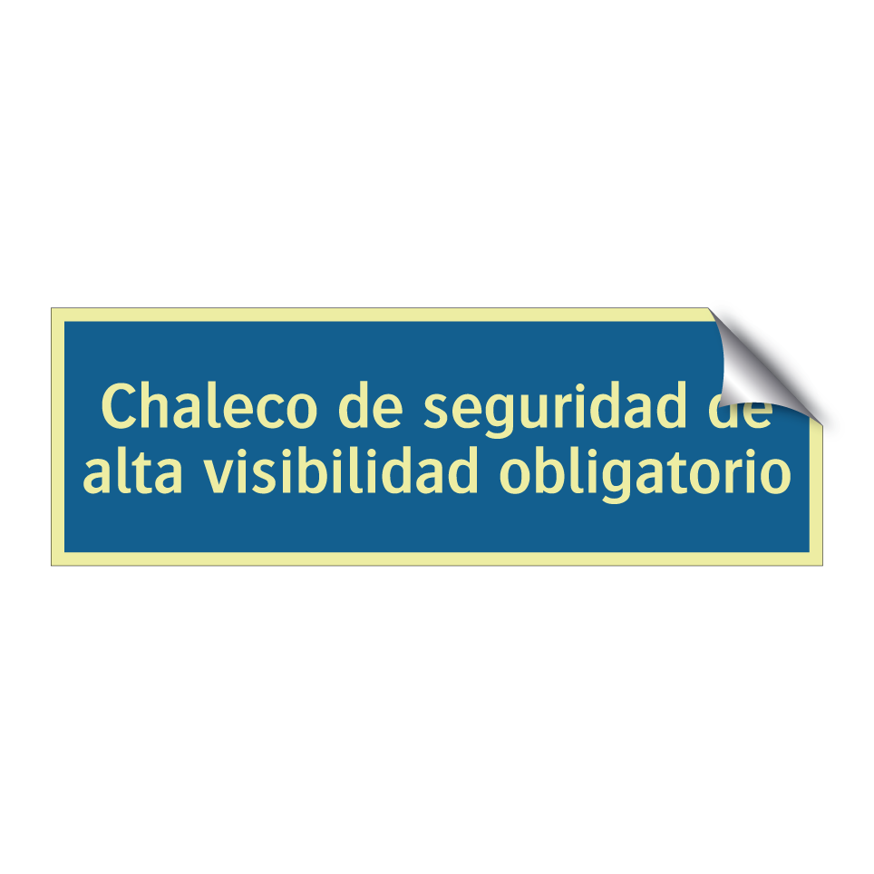 Chaleco de seguridad de alta visibilidad obligatorio