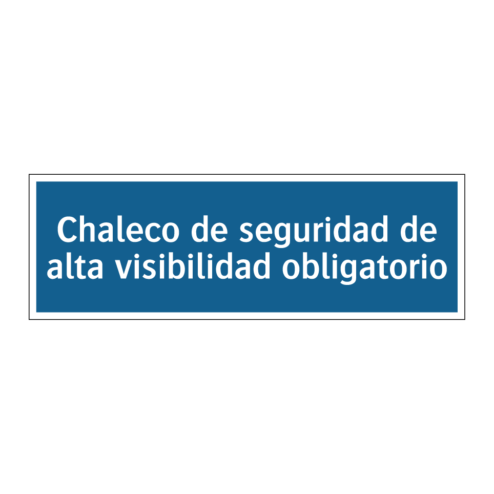 Chaleco de seguridad de alta visibilidad obligatorio