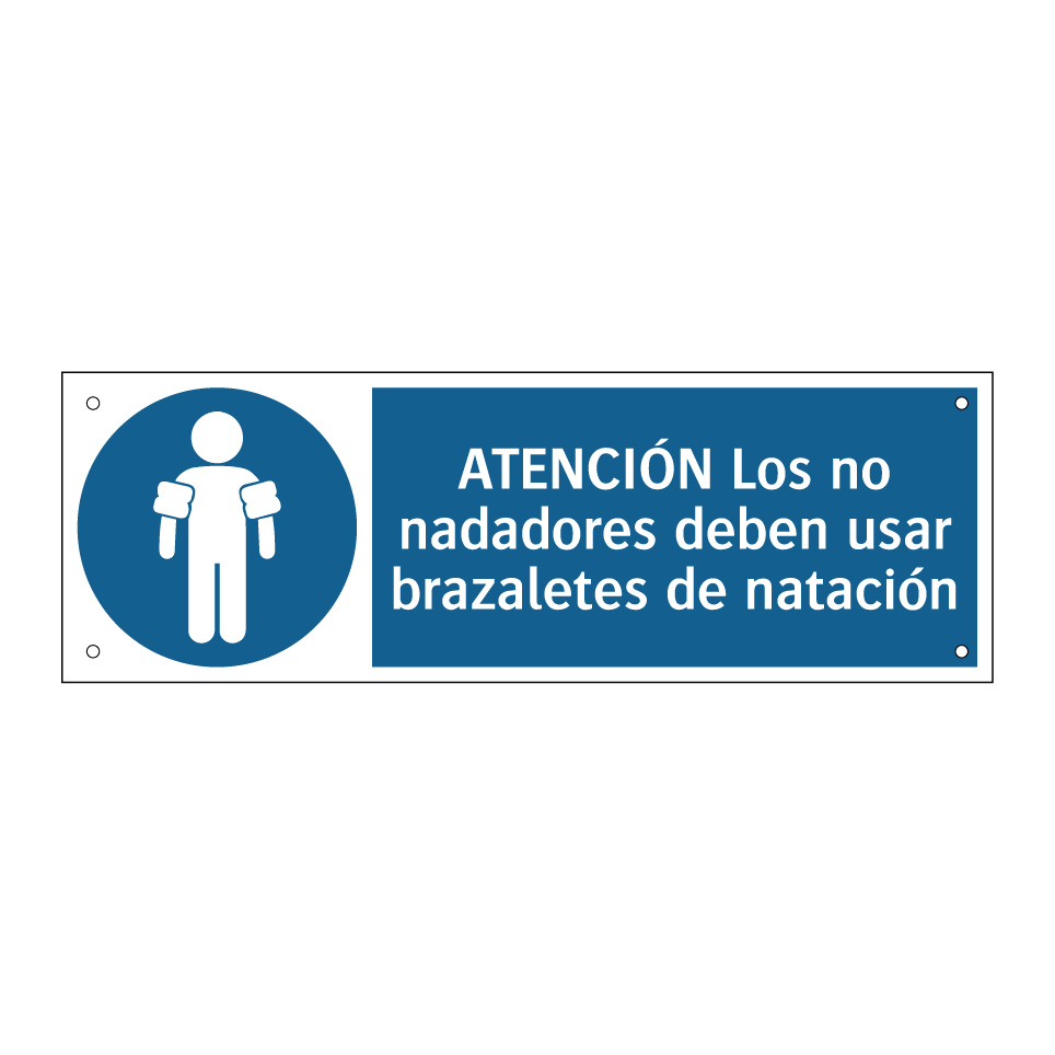 ATENCIÓN Los no nadadores deben usar brazaletes de natación