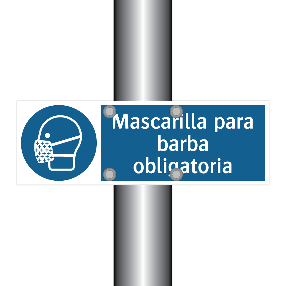 Mascarilla para barba obligatoria