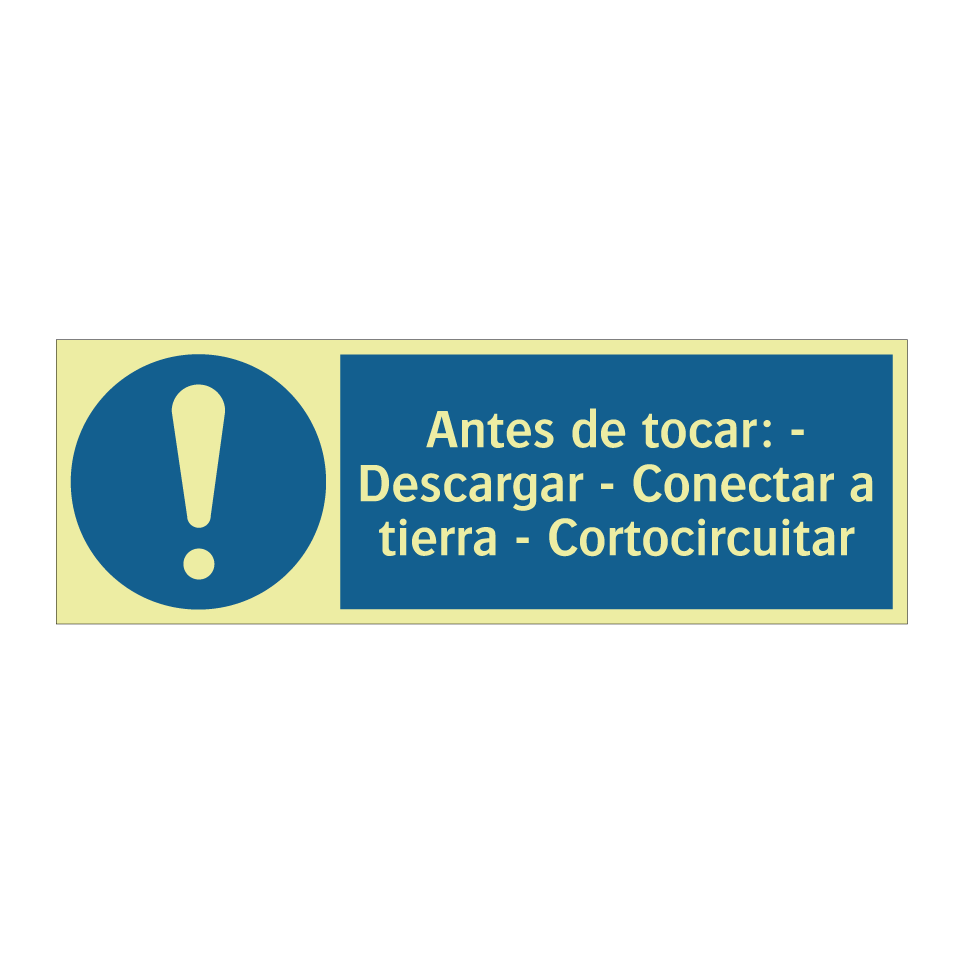 Antes de tocar: - Descargar - Conectar a tierra - Cortocircuitar
