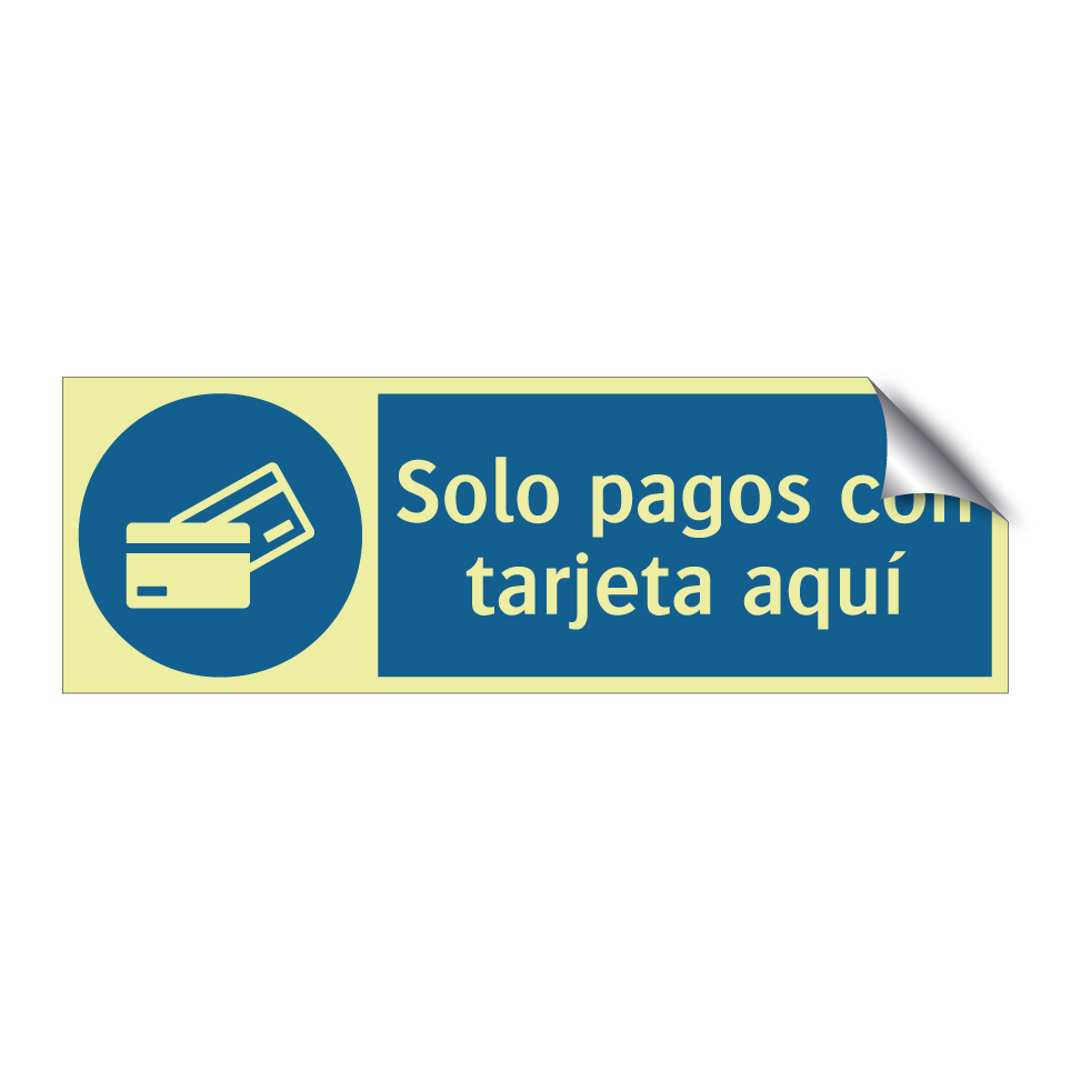 Solo pagos con tarjeta aquí