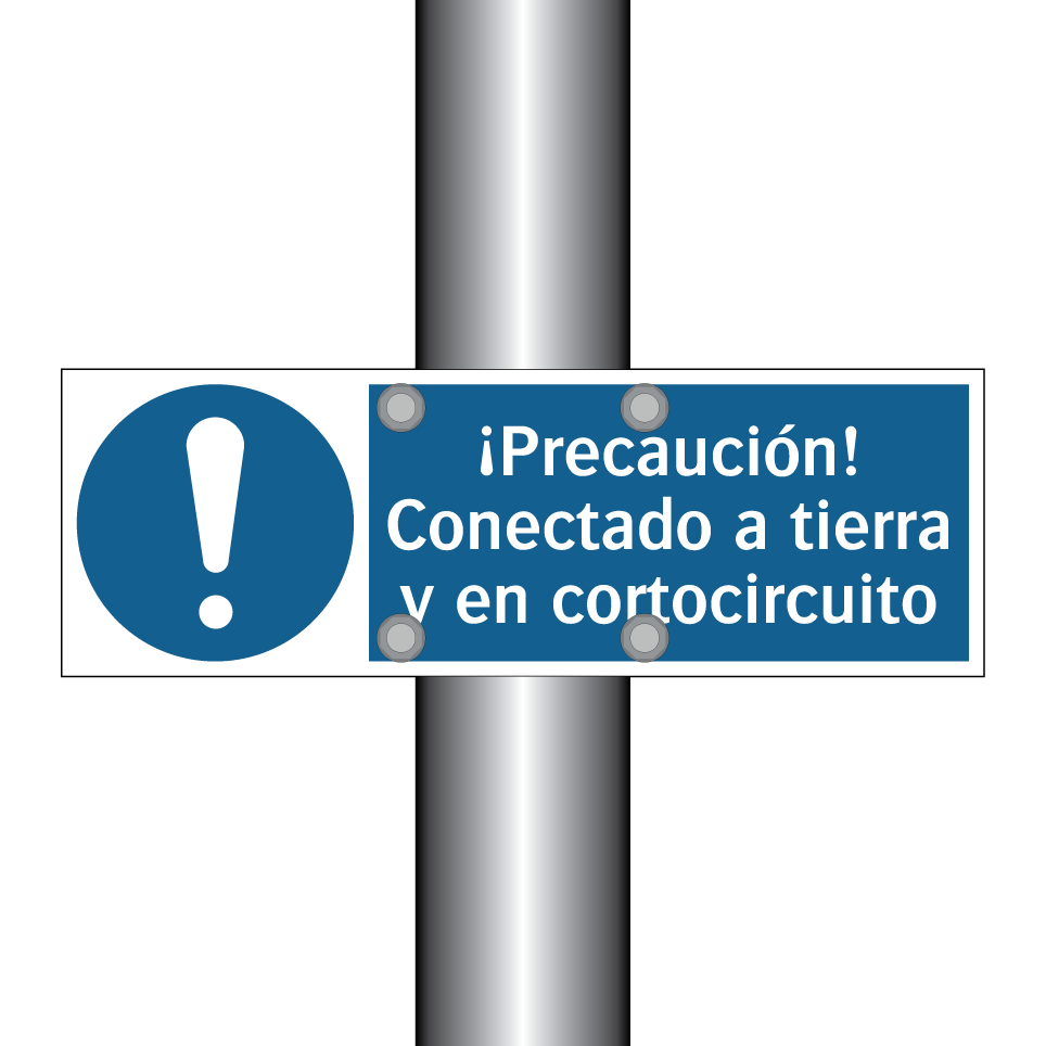 ¡Precaución! Conectado a tierra y en cortocircuito