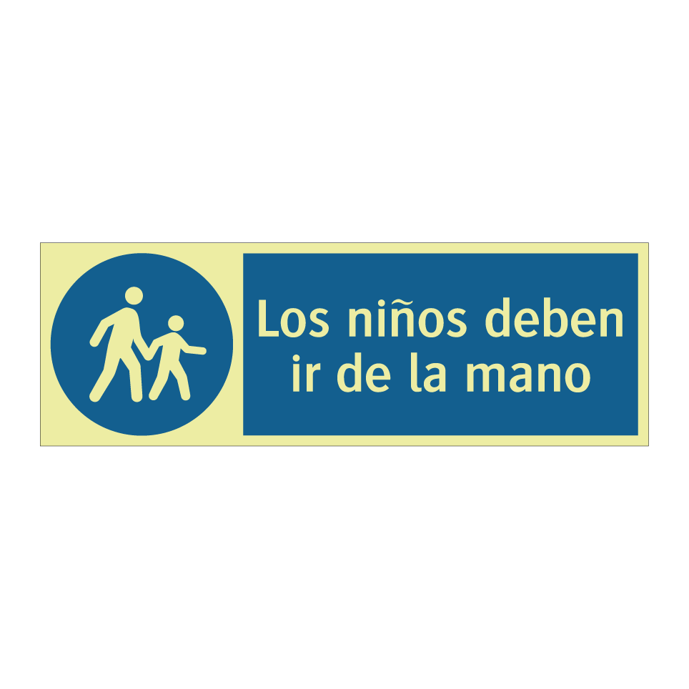 Los niños deben ir de la mano