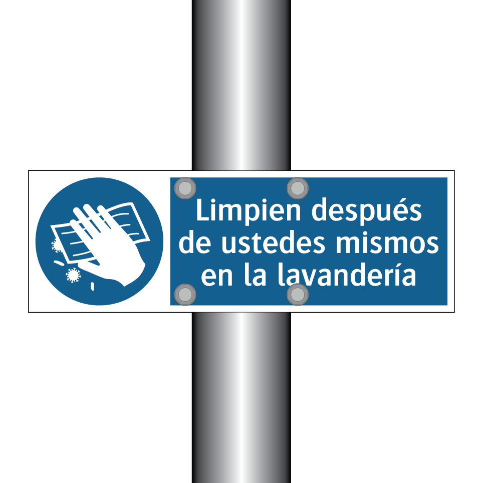 Limpien después de ustedes mismos en la lavandería