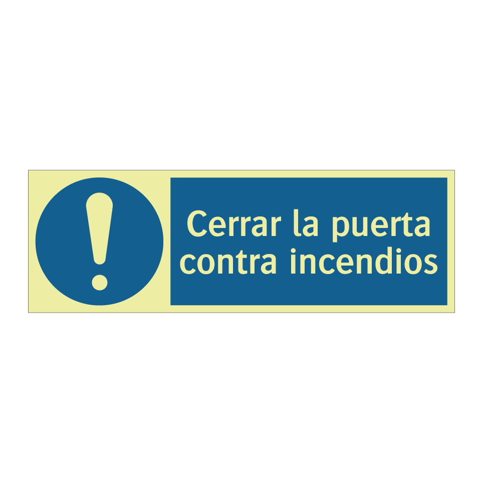 Cerrar la puerta contra incendios