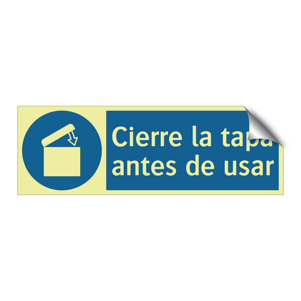 Cierre la tapa antes de usar