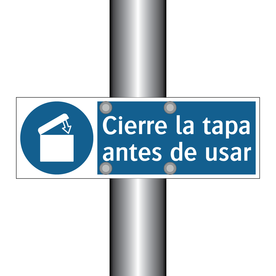 Cierre la tapa antes de usar