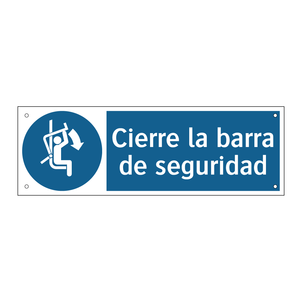 Cierre la barra de seguridad