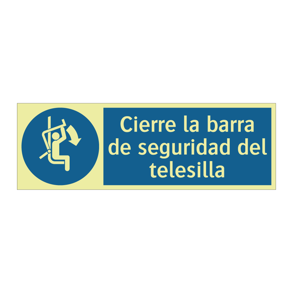 Cierre la barra de seguridad del telesilla