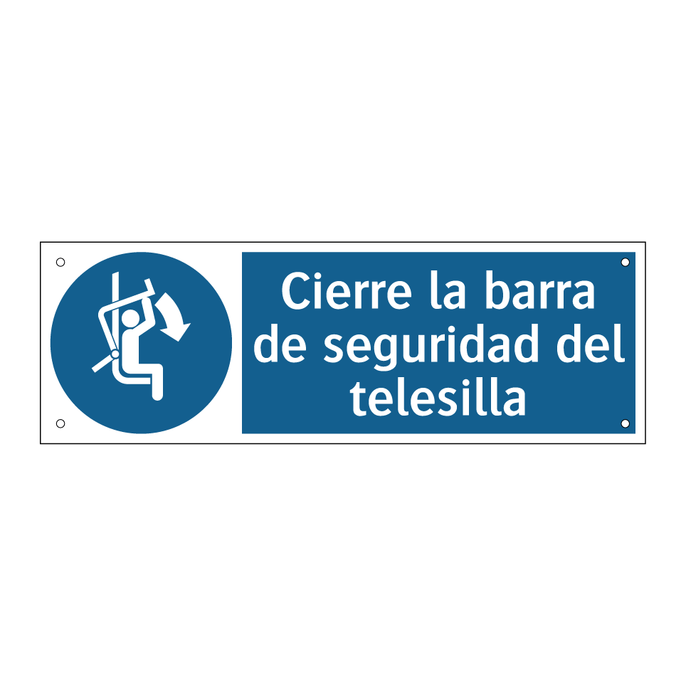 Cierre la barra de seguridad del telesilla