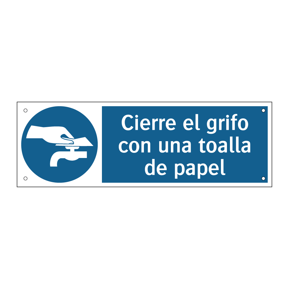 Cierre el grifo con una toalla de papel
