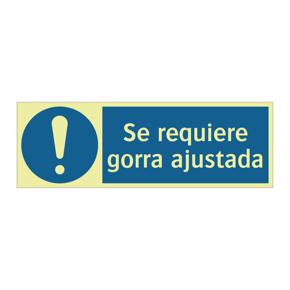 Se requiere gorra ajustada