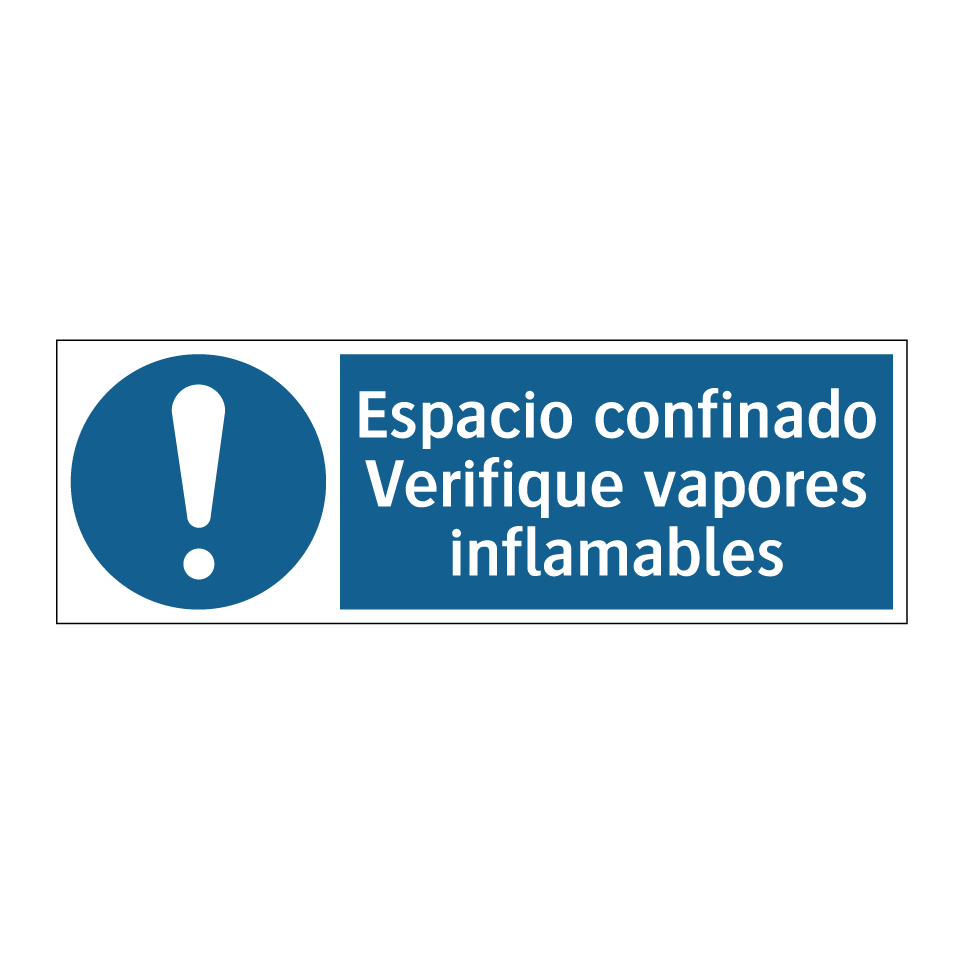 Espacio confinado Verifique vapores inflamables