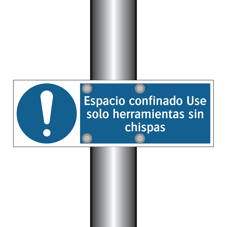 Espacio confinado Use solo herramientas sin chispas