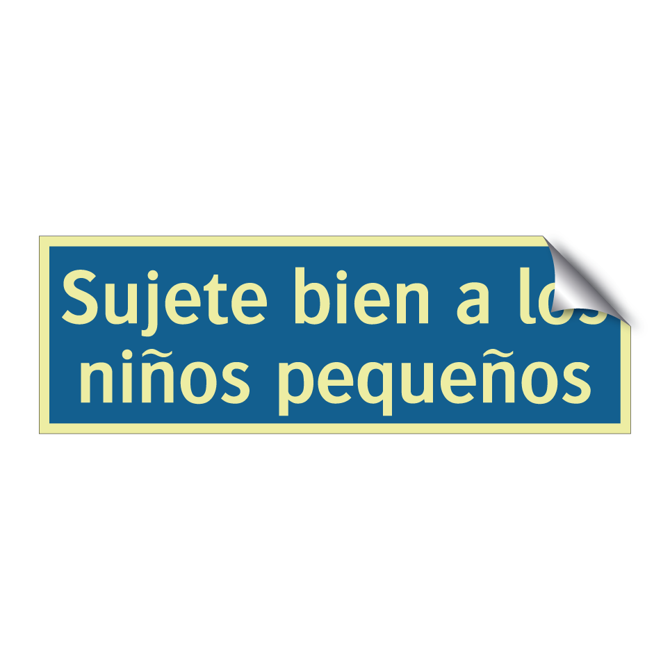 Sujete bien a los niños pequeños