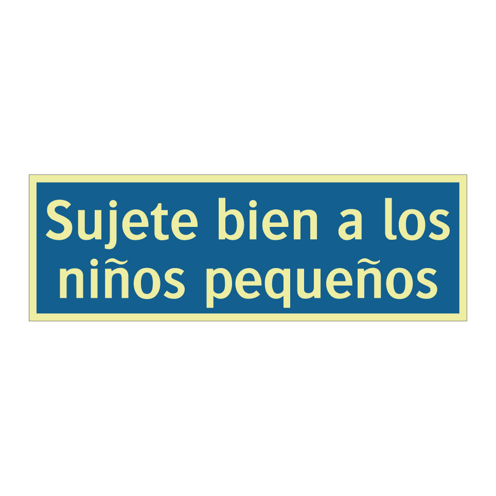 Sujete bien a los niños pequeños