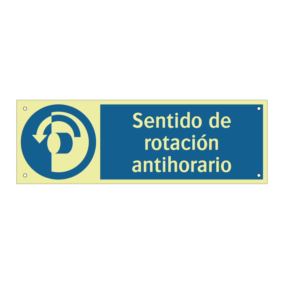 Sentido de rotación antihorario