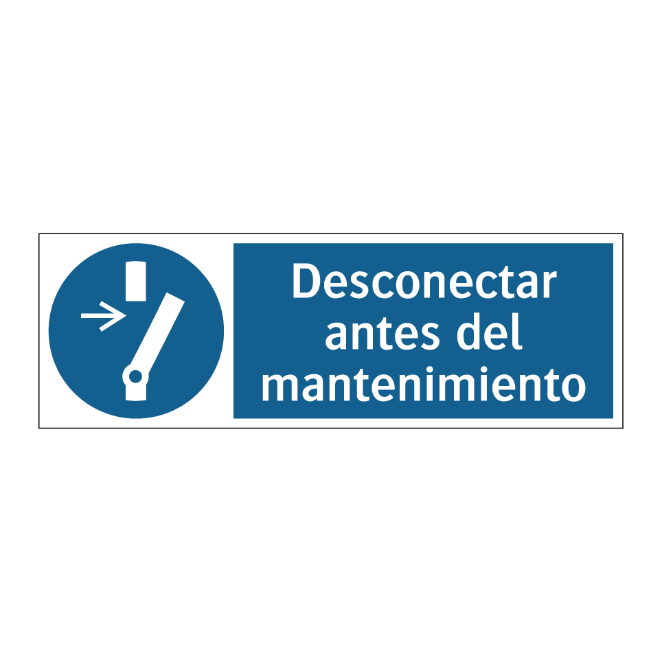 Desconectar antes del mantenimiento