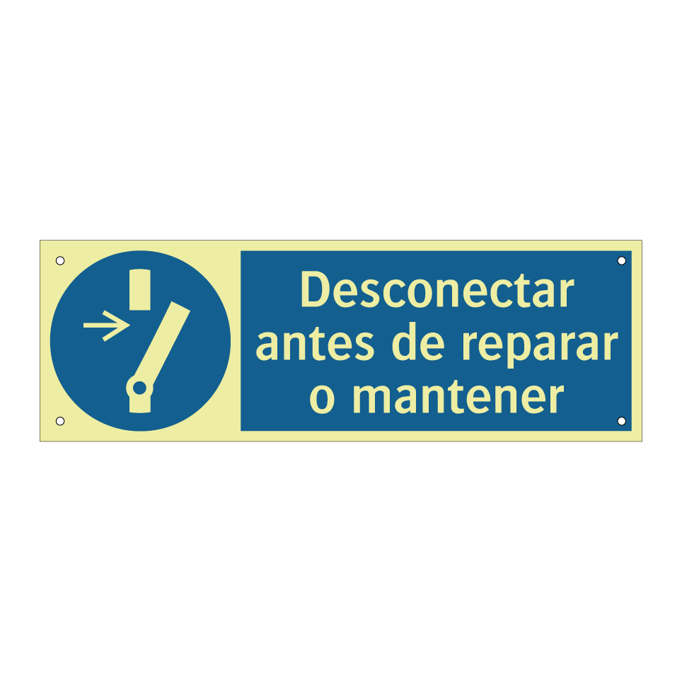 Desconectar antes de reparar o mantener