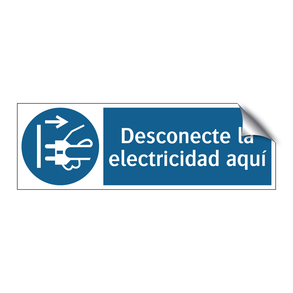 Desconecte la electricidad aquí