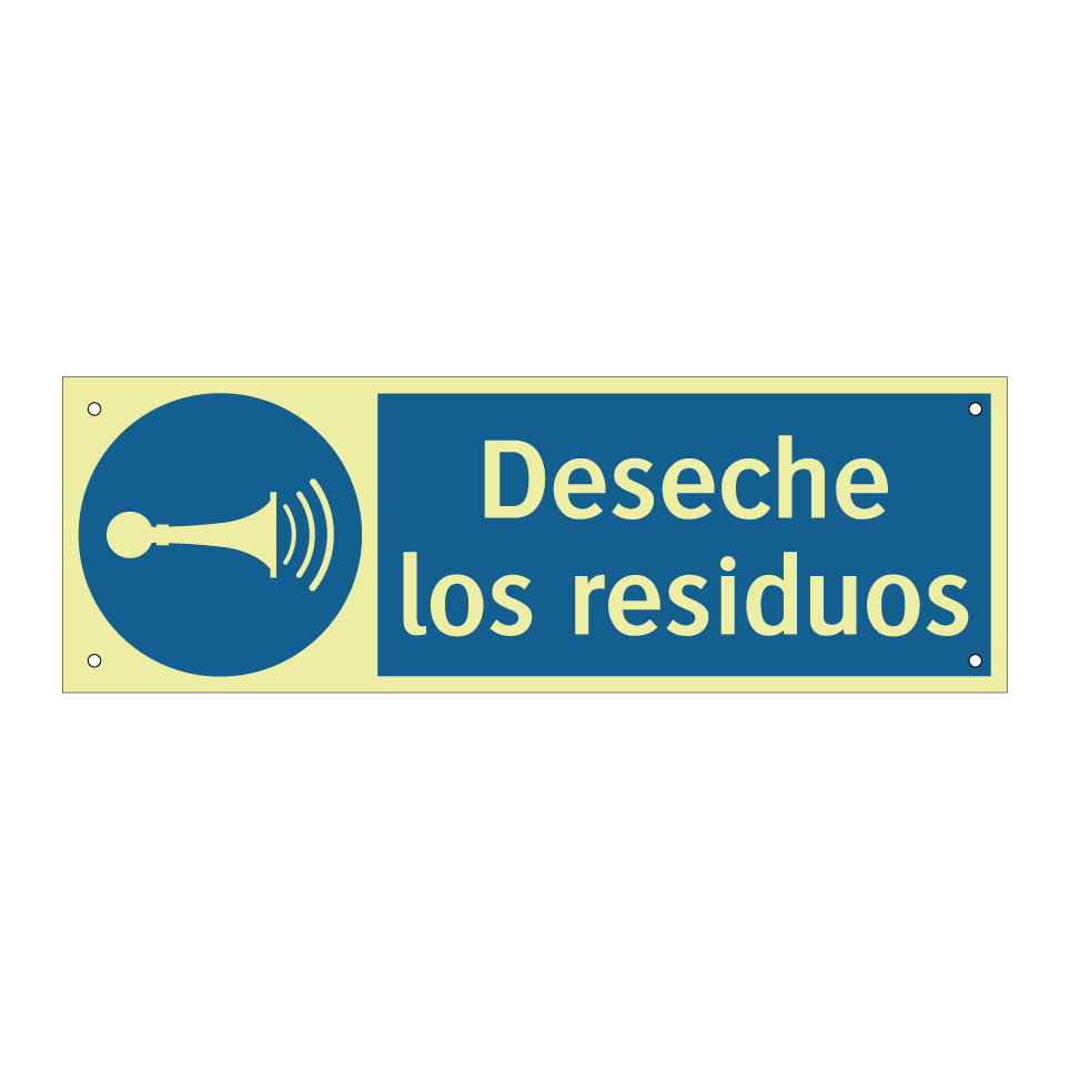 Deseche los residuos