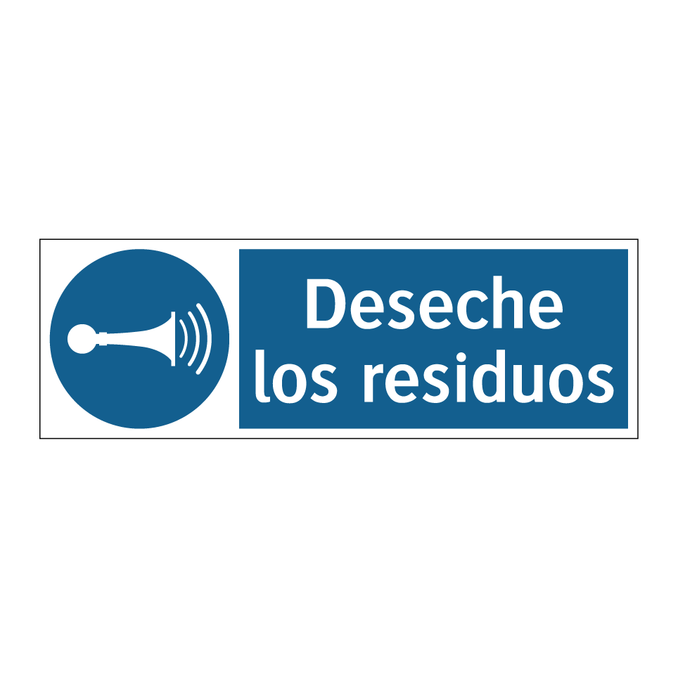 Deseche los residuos