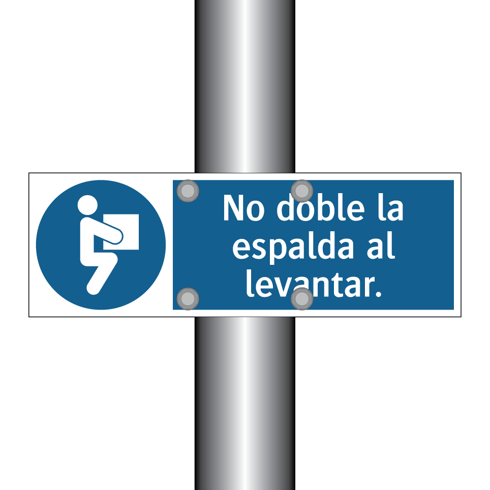 No doble la espalda al levantar.