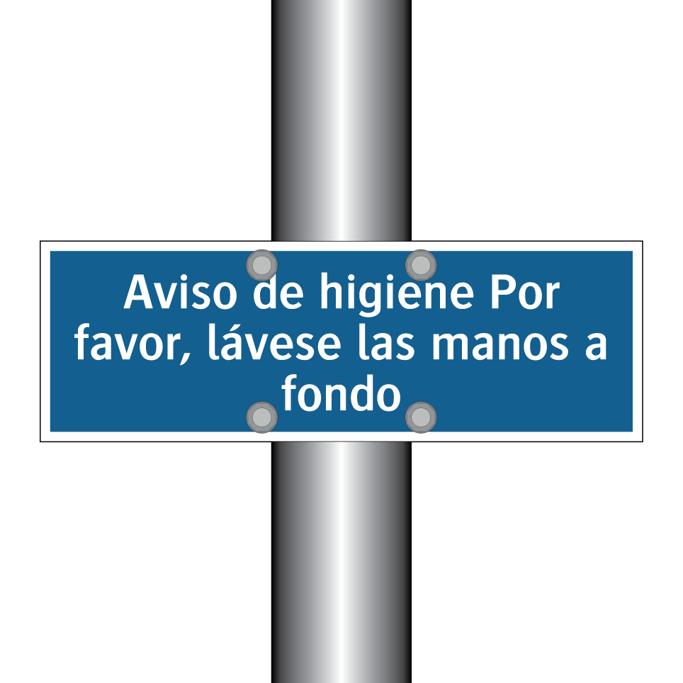 Aviso de higiene Por favor, lávese las manos a fondo
