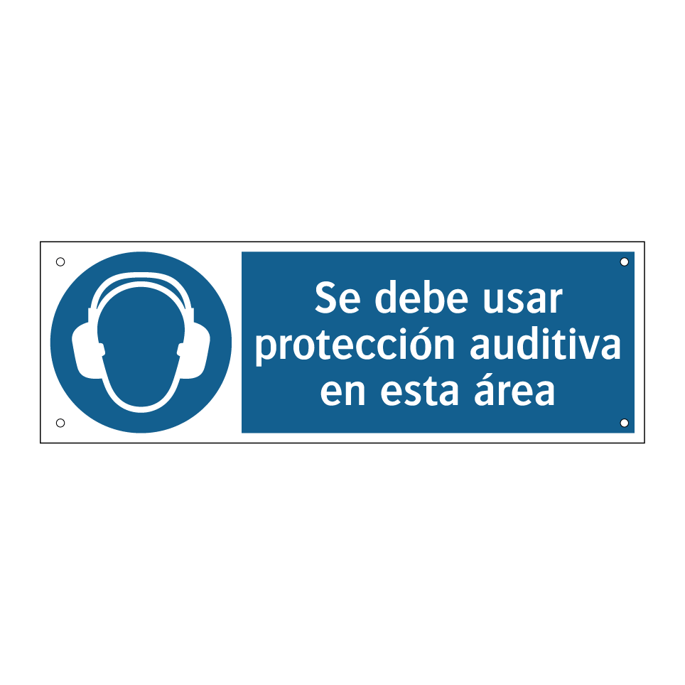 Se debe usar protección auditiva en esta área