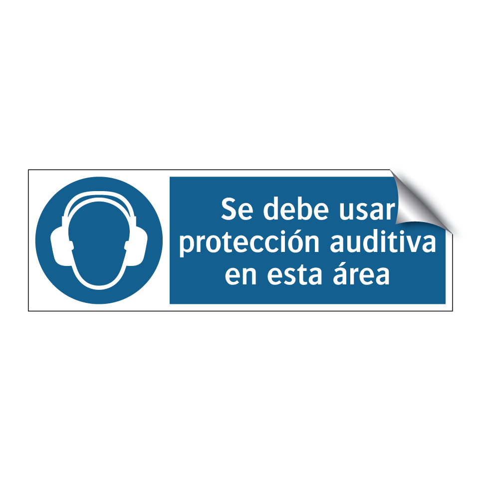 Se debe usar protección auditiva en esta área