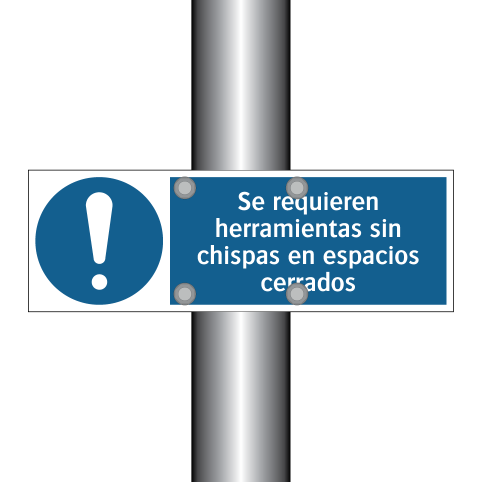 Se requieren herramientas sin chispas en espacios cerrados