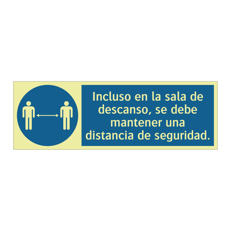 Incluso en la sala de descanso, se debe mantener una distancia de seguridad.