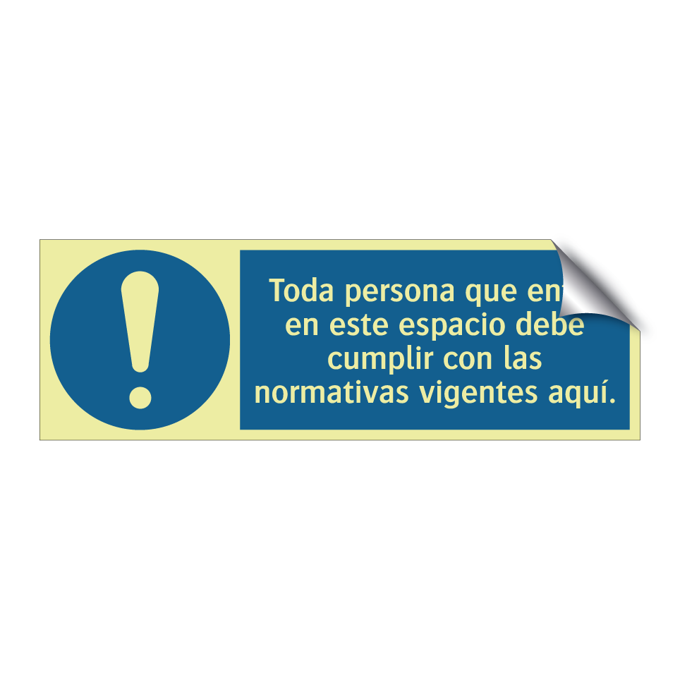 Toda persona que entre en este espacio debe cumplir con las normativas vigentes aquí.