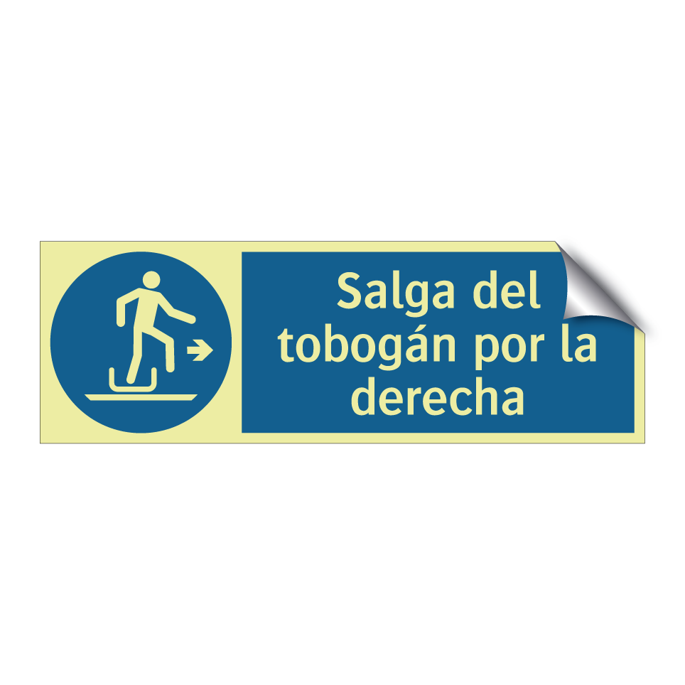 Salga del tobogán por la derecha