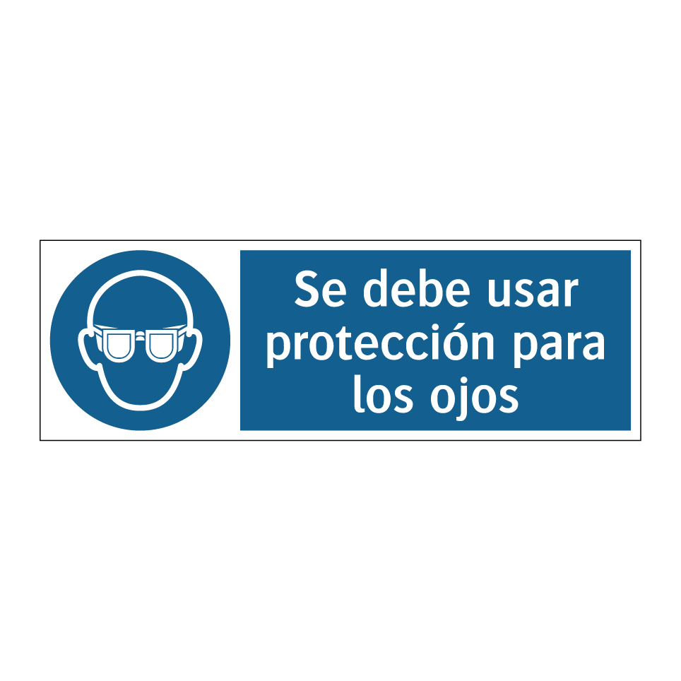 Se debe usar protección para los ojos